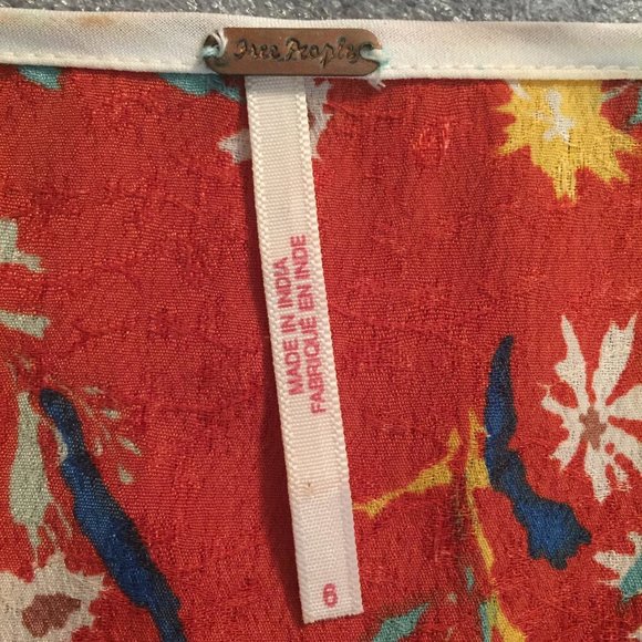 Free People Covent Floral Garden Midi Wrap Dress 6 - Picture 7 of 8